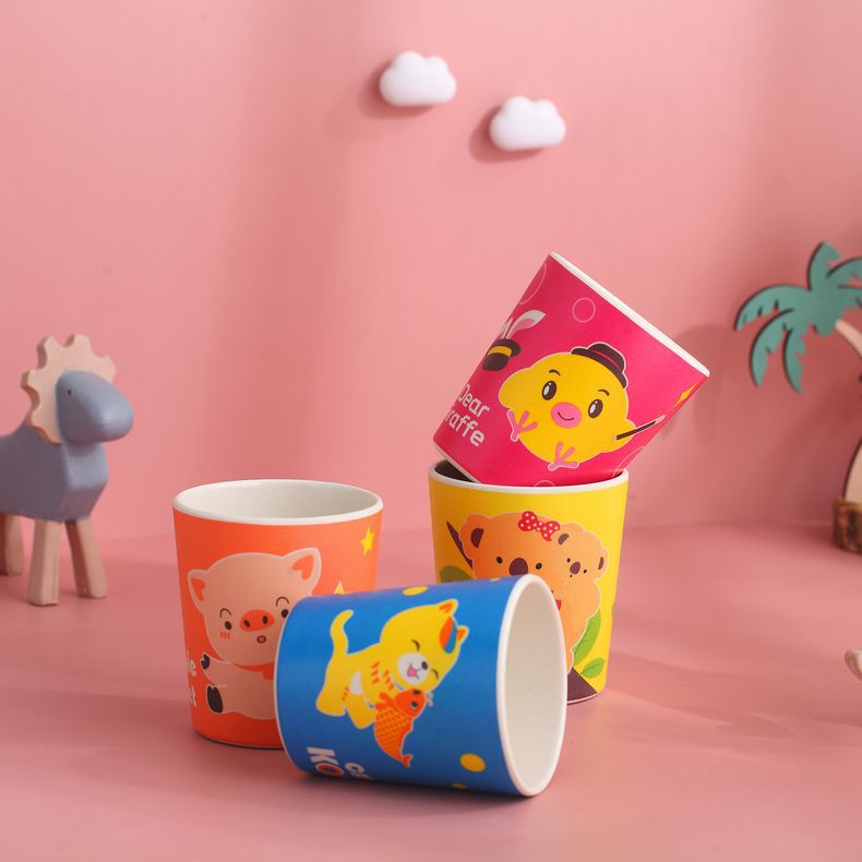 Zhimiado bambú fibra niños beber tazas beber tazas bebé beber tazas enjuague de boca madre tienda de suministros pic 3