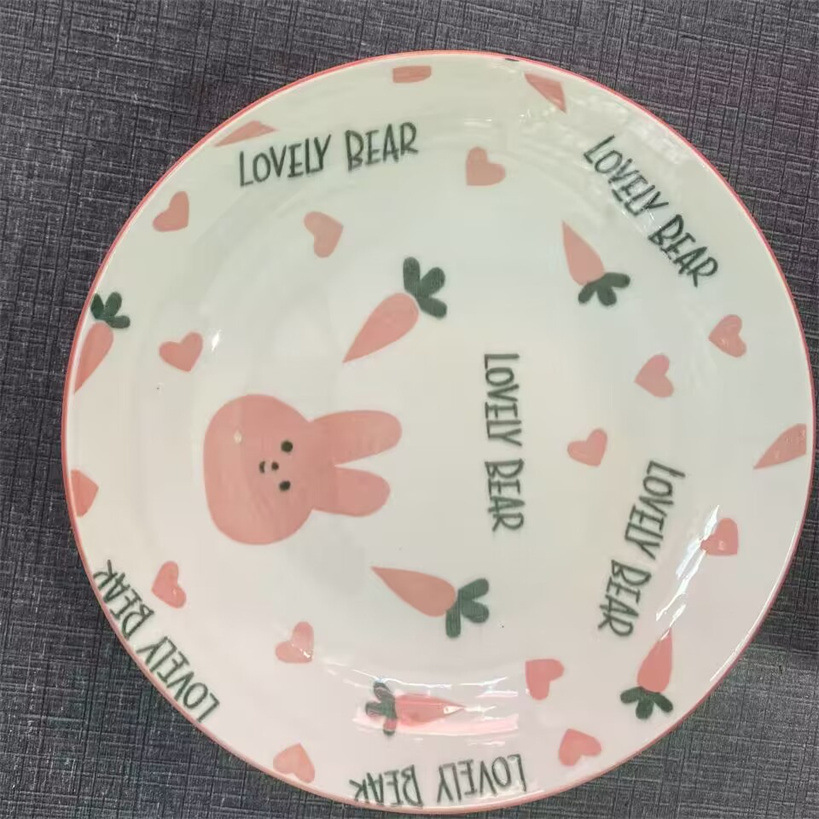 6.25-inch ceramic plates, first-grade round plates, ceramic fruit plates, bowls, plates, rice plates, tableware, vegetable basins, Yiwu products pic 25