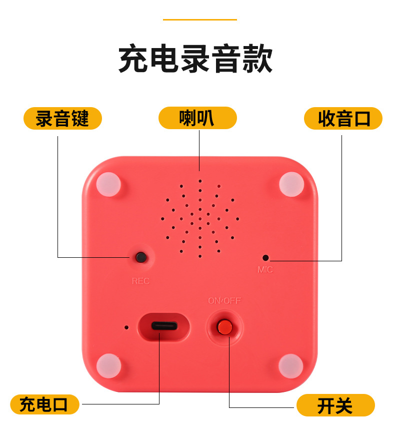 录音猫咪挤压发声玩具IC芯片控制CE认证外贸热销一键录音功能按钮详情11