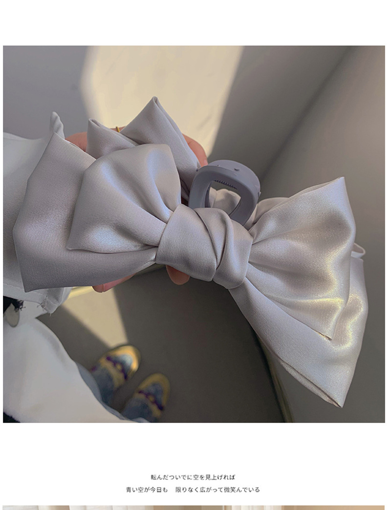 在逃公主头饰黑色双面大蝴蝶结抓夹发饰气质鲨鱼夹子发夹女后脑勺详情23