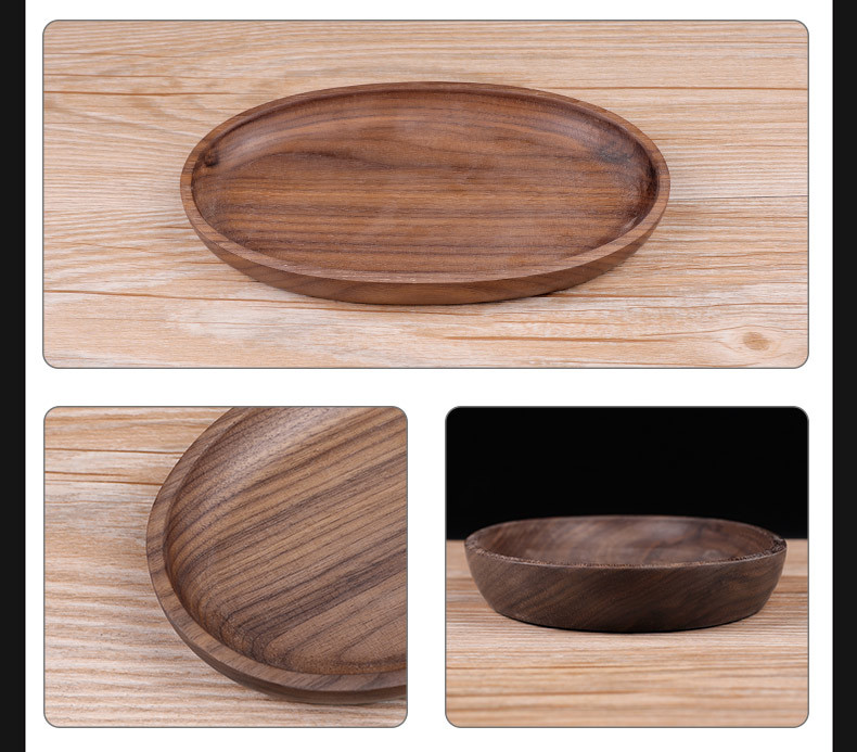 木香椭圆型卷烟托盘烟丝盘Rolling Tray黑胡桃木操作烟盘醒草盘详情16