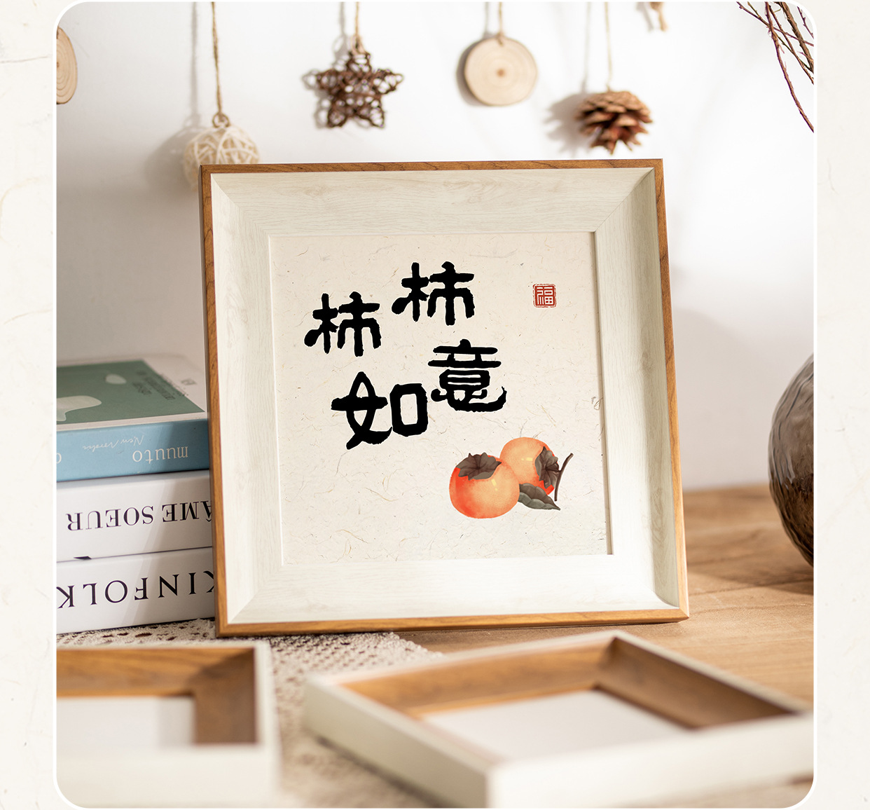 American minimalist photo frames, square creative picture frames, retro display stands, 6-inch, 7-inch, 10-inch wall-mounted decorative picture frames wholesale pic 6