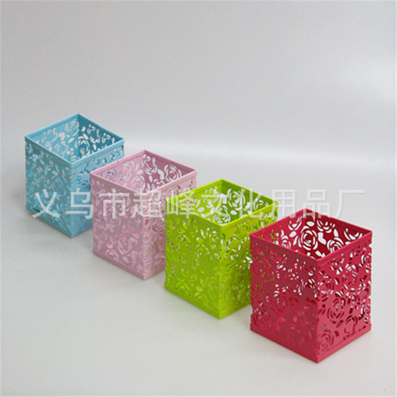玫瑰花方笔筒2