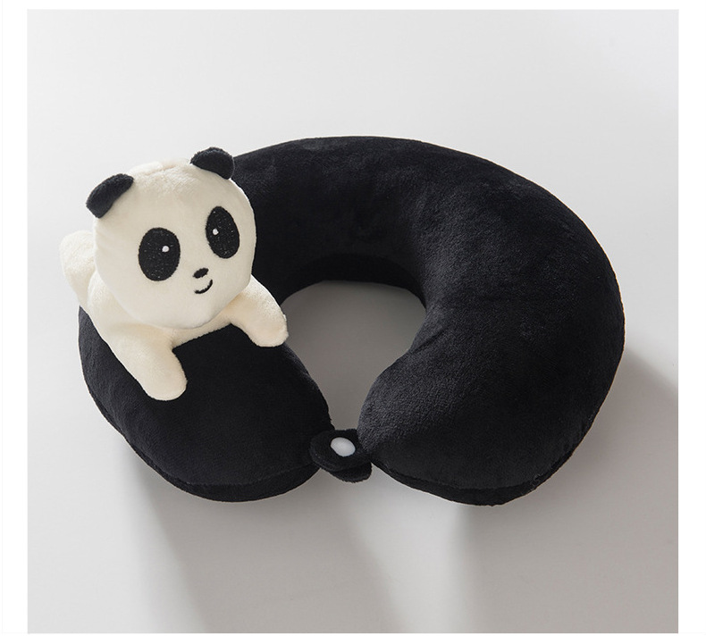 Factory direct sales of cartoon U-shaped neck pillows, neck pillows that lean against the waist, panda U-shaped pillows, nap pillows, and other gift items pic 5