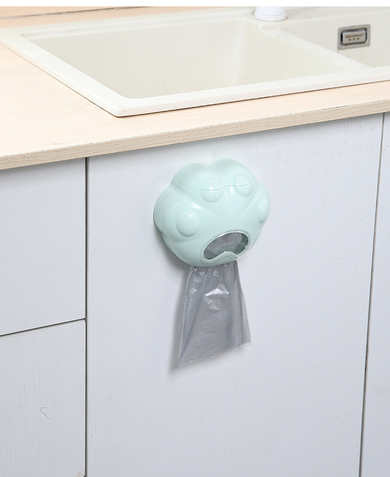 猫爪卡通保鲜膜套收纳盒壁挂式厨房置物架水槽过滤网鞋套整理盒详情17