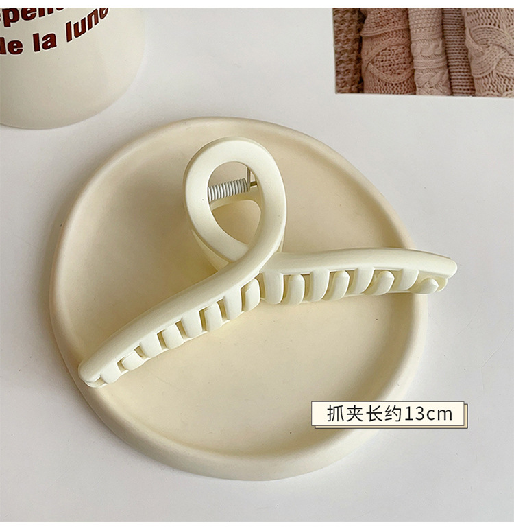 13CM大号黑色高级感抓夹百搭纯色发量多鲨鱼夹盘发发夹交叉发抓详情36