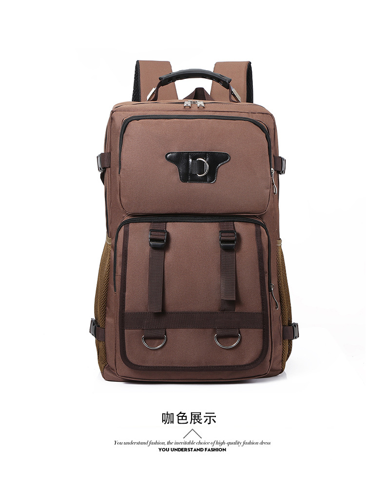 跨境新款个性潮男士功能多帆布双肩包大容量户外透气耐磨旅行背包详情22