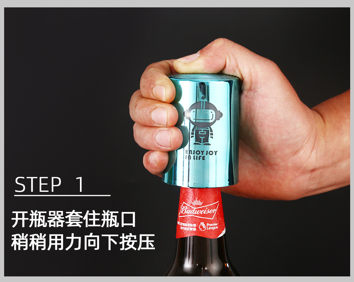 Direct supply press-type automatic PP bottle opener, creative cartoon printed personalized beer bottle cap opener pic 12