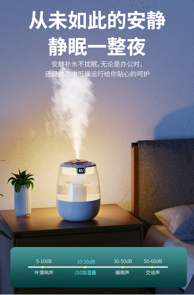 The new type of air humidifier features a large household fog capacity and a small cross-border desktop atomization humidifier for bedrooms pic 33
