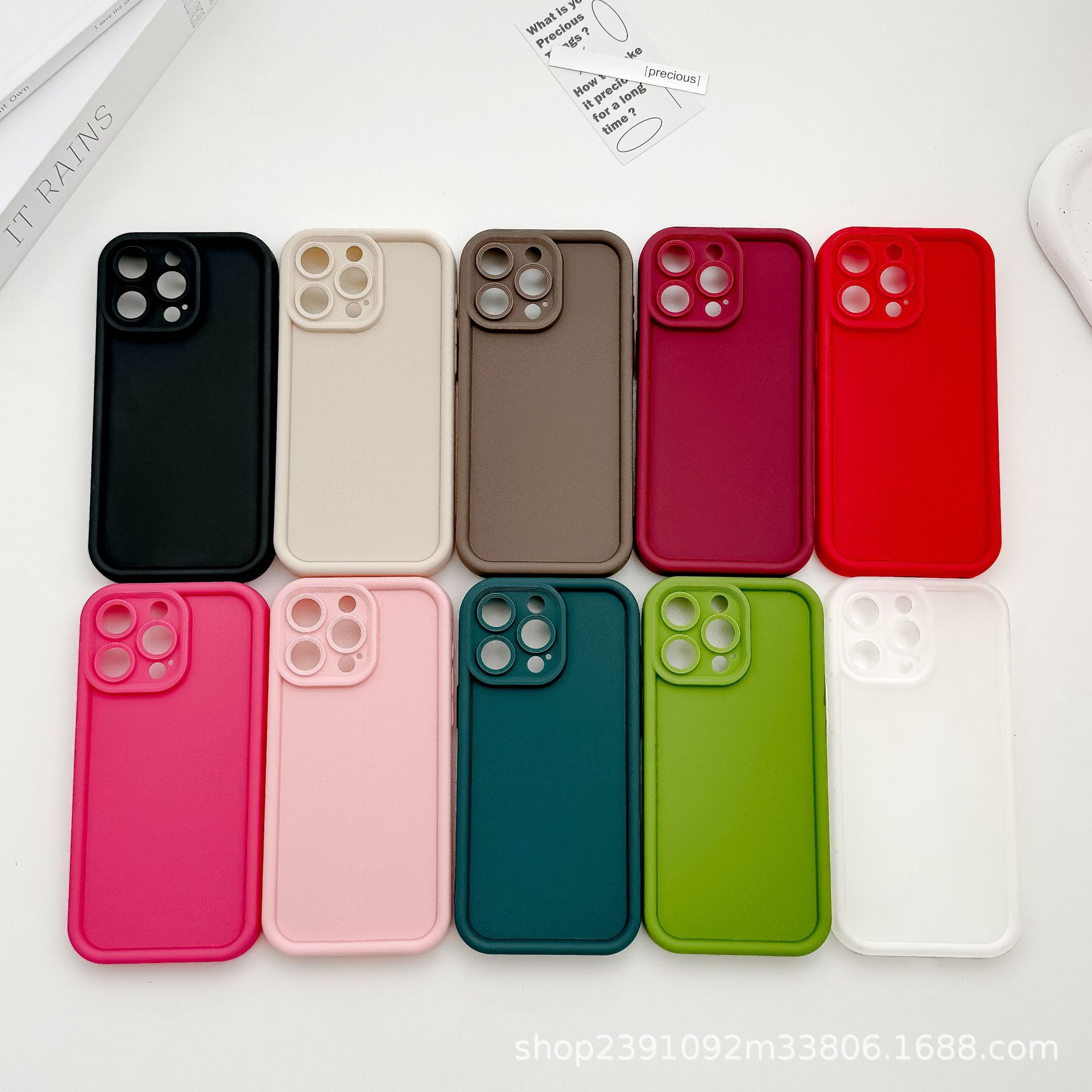 跨境热销适用iphone15纯色天眼阶梯手机套IP11苹果16金刚砂手机壳详情7