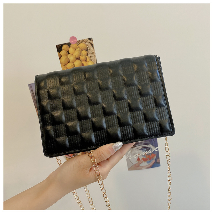 网红手提包包2021新款时尚单肩女包休闲感洋气斜挎简约ins链条包详情35