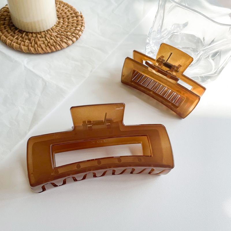 13CM curly hair clip, large hair volume, Korean-style ponytail hair accessory, high-end shark clip wholesale in Yiwu pic 30