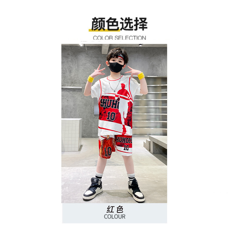 儿童装男童夏装男童篮球服网眼速干套装夏季中大童运动演出服装详情15