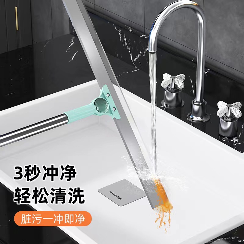 Magic broom floor scraper, silicone broom, aluminum alloy silicone dry and wet dual-purpose, telescopic and extended glass floor scraper pic 3
