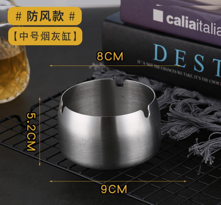 Thickened stainless steel ashtray pic 4