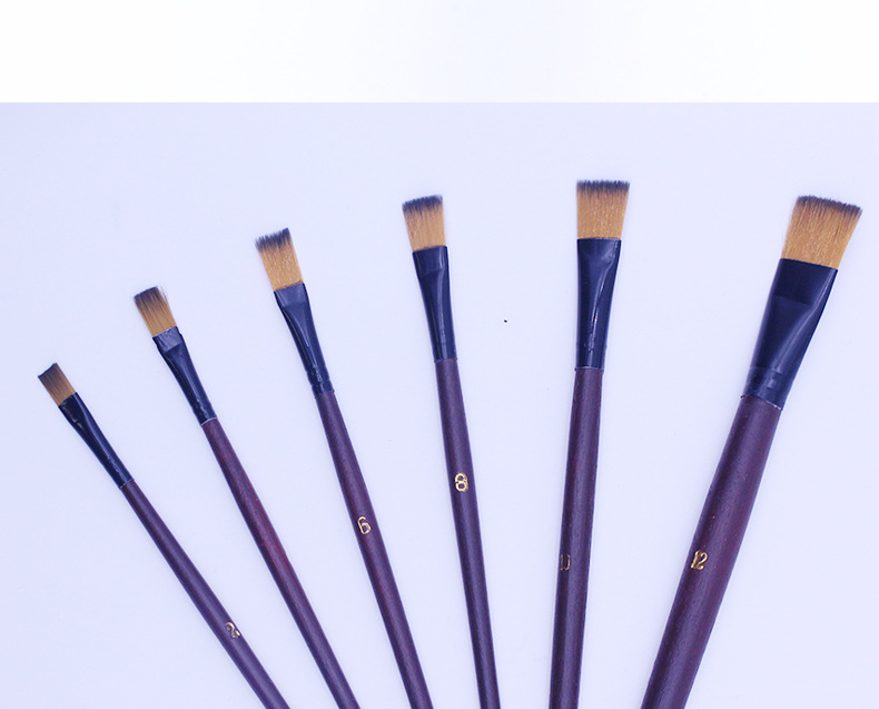 尼龙毛820油画笔 6支套装尼龙水粉笔套装丙烯画笔详情18