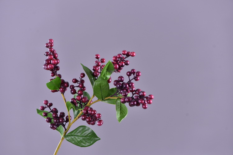 Wholesale of artificial small mountain fruit, wintergreen fruit, deep purple artificial berries, living room home soft decoration, and money fruit from the original factory pic 3