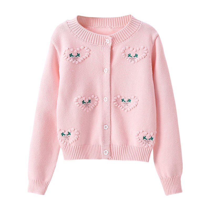 女童毛衣开衫春装新款儿童公主洋气上衣宝宝春秋棉外套详情4