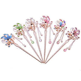 经典牛角发叉发饰 天然女式黄牛角发簪 手工打磨牛角簪子厂家直销详情4