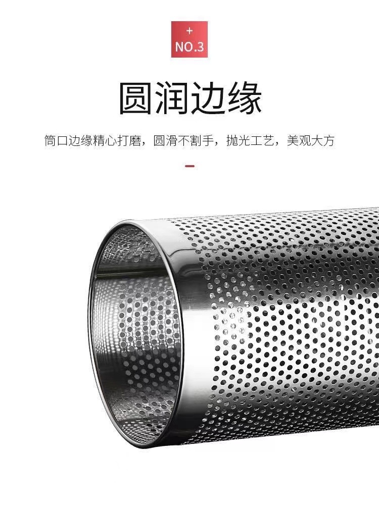Factory direct sales of round stainless steel chopstick holders, restaurant straws, organizing and storage 筷笼 household closel-hole drain holders pic 16