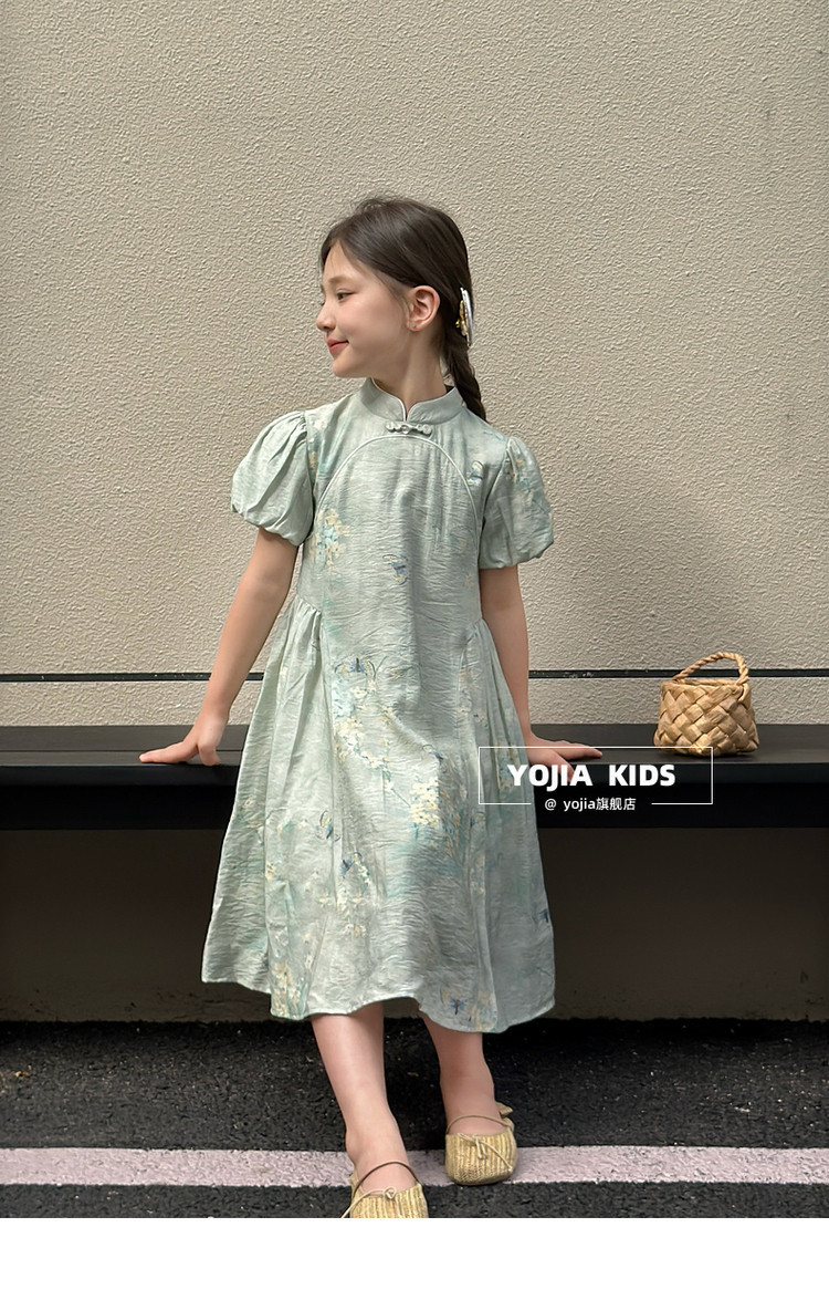 国潮YOJIA女童国风连衣裙夏装2025新款中式超仙女孩公主裙儿童节裙子详情21