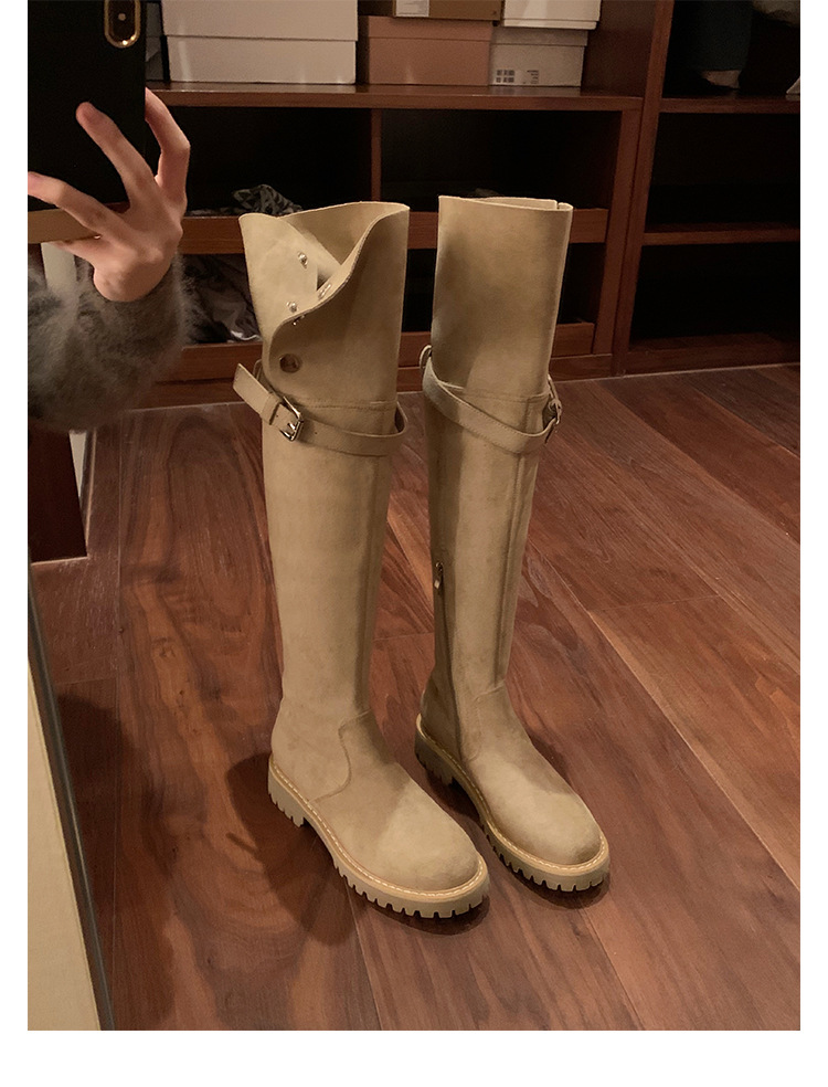 葡萄妈过膝骑士靴女厚底加绒长筒厚绒长靴百搭雪地靴女式棉鞋冬季详情64