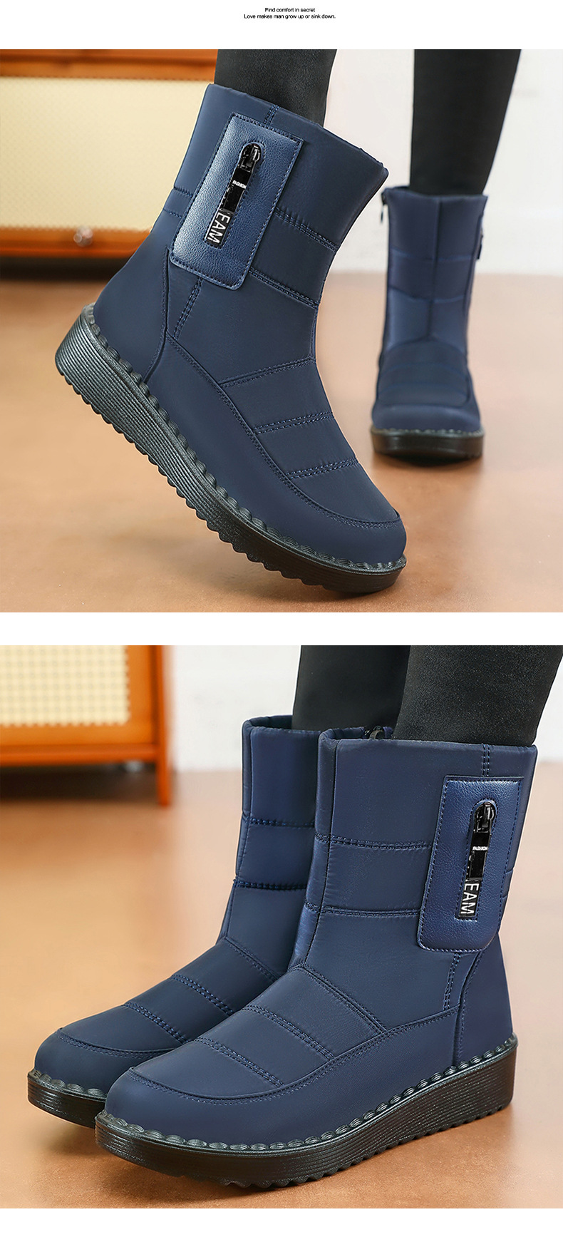 棉鞋女2024冬季新款保暖加厚雪地靴跨境代发户外舒适高筒棉靴女详情16