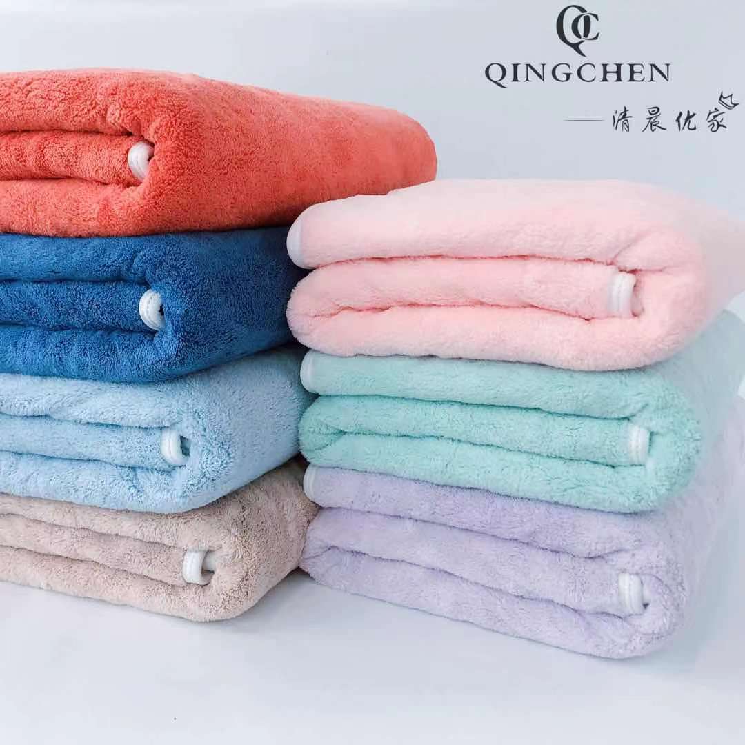 暮色亿清晨柔软吸水加厚毛巾地摊珊瑚绒干发巾婚庆伴手礼品结回礼详情7