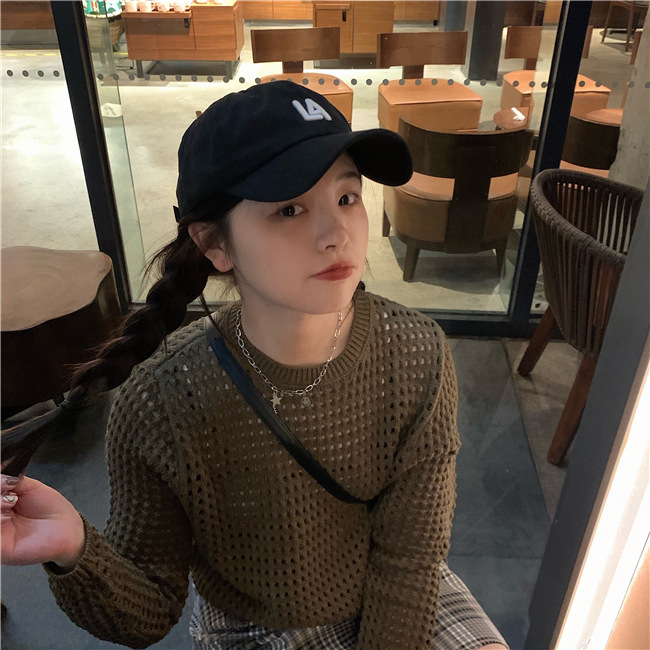 韩国软顶遮阳帽la棒球帽女可调节小标道奇队简约情侣ny鸭舌帽男潮详情4