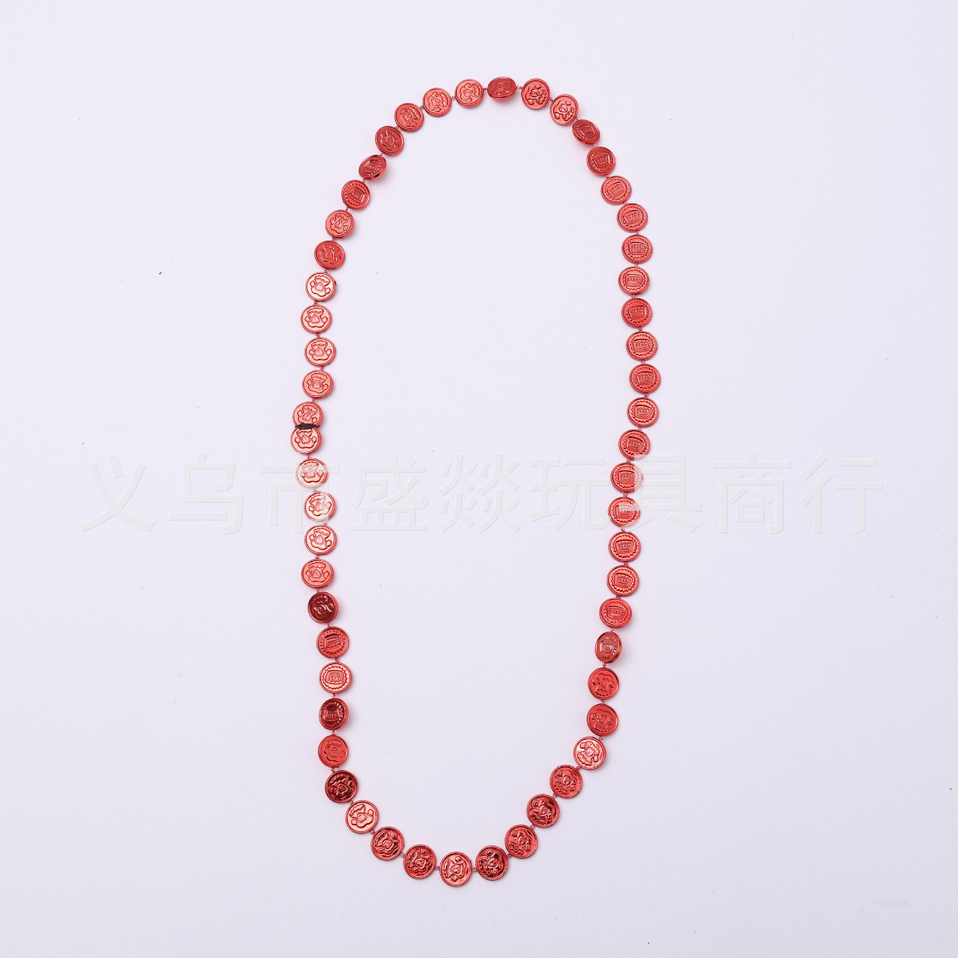跨境小丑钱币金币电镀珠链彩色项链独立日狂欢万圣节派对波珠链详情6