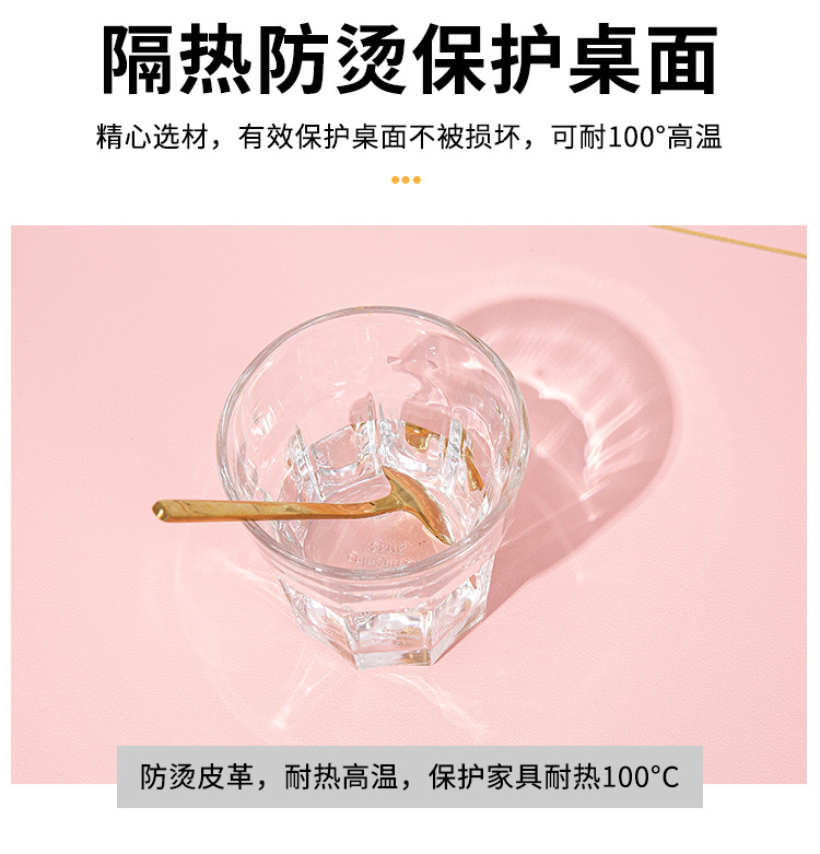 批发纯色皮革餐垫隔热垫防烫西餐桌垫双面双色餐垫防水防油餐桌垫详情27