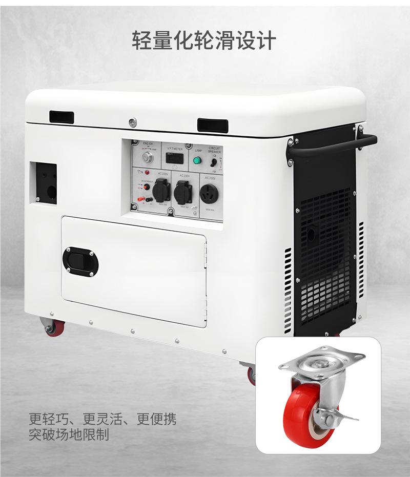 5000W silent gasoline generator 8/10/15/20/30 kilowatt high-power emergency power supply, commercial portable pic 3