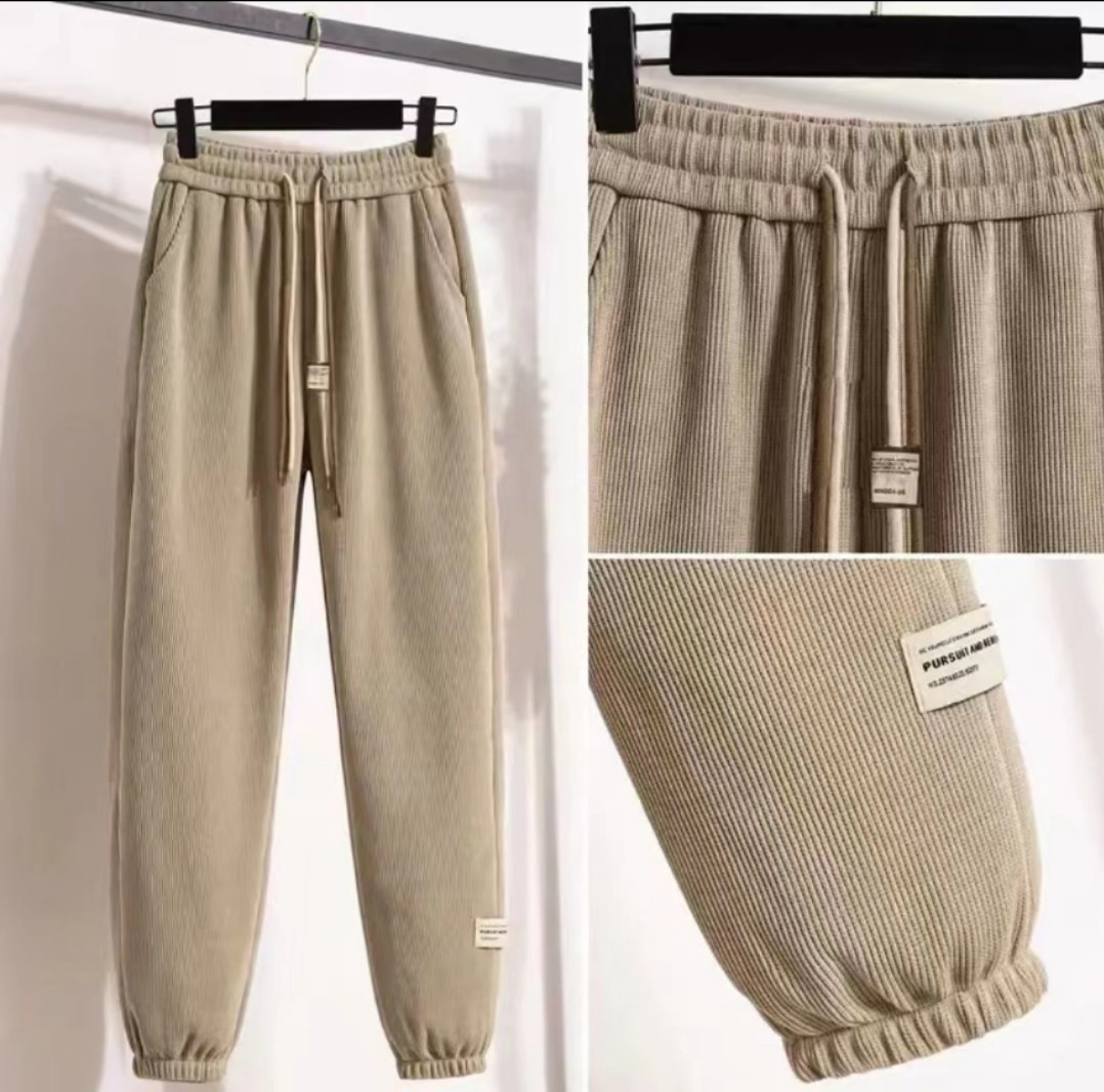 抖快直播春秋季爆款女裤高腰抽绳休闲裤单裤时尚女式卫裤萝卜裤子详情14