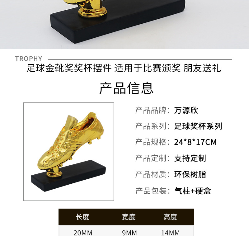 European Cup Golden Boot Trophy, Football match trophy, European League Top Scorer Award, Campus trophy, Messi Trophy pic 6