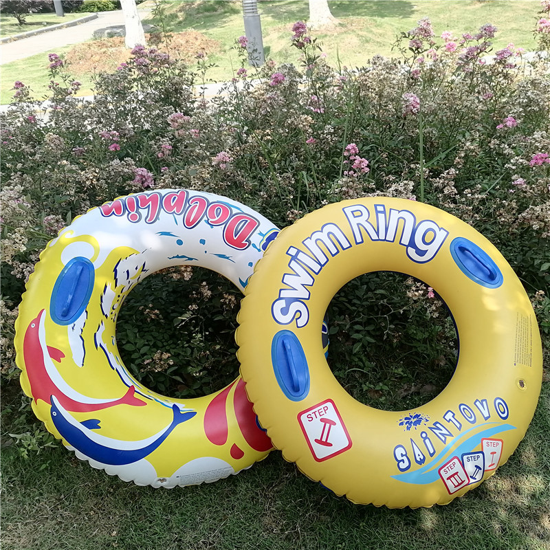 Factory direct sales of thickened and large-sized life buoys and swimming rings with handles, new types of swimming rings in stock for wholesale pic 3