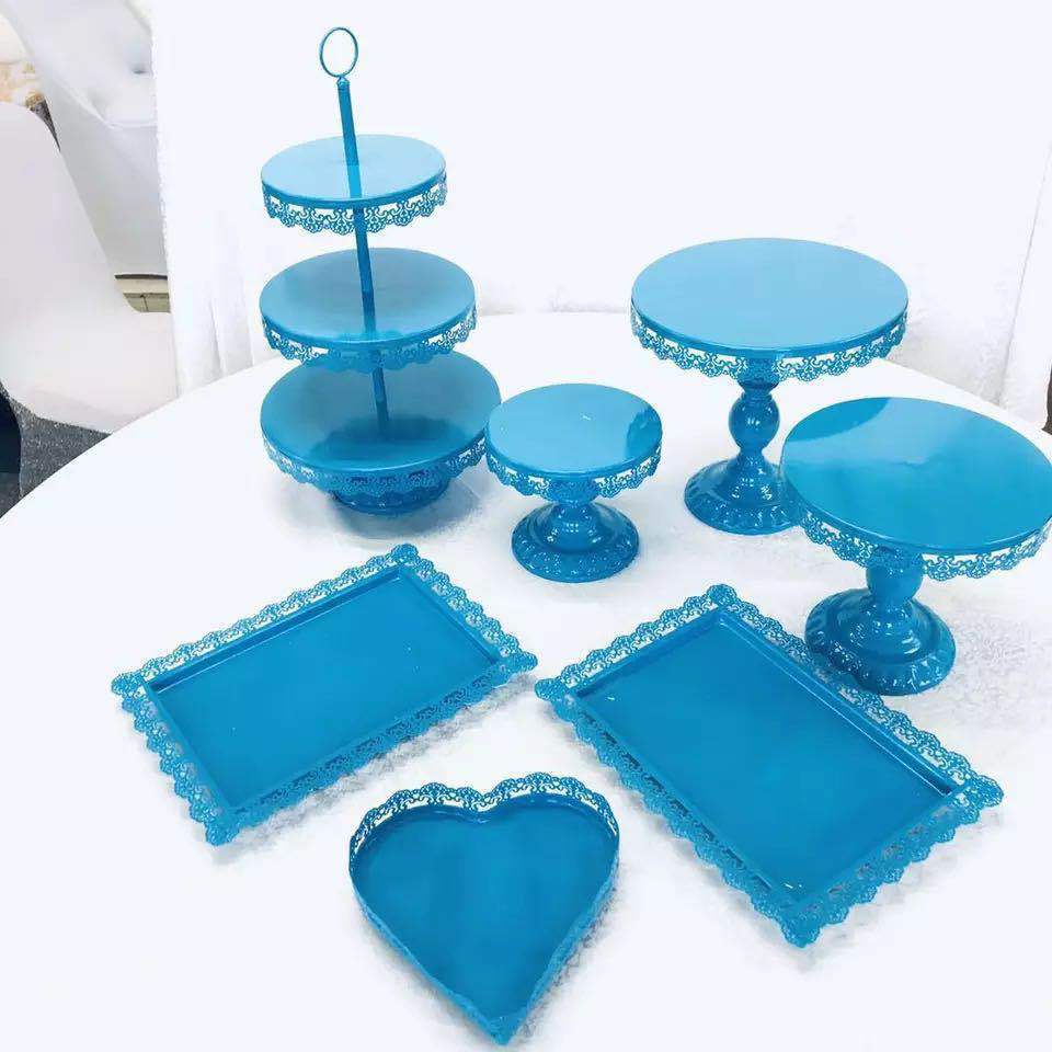 European-style iron cake stand set, wedding banquet dessert and pastry display, birthday dinner creative multi-layer plating pic 5