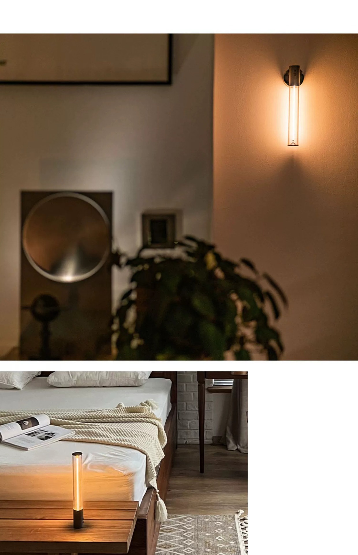 Augelight wireless sensor light, night light, bedroom sleep wake-up light, camping light, gift for boys, rechargeable clip table lamp pic 16