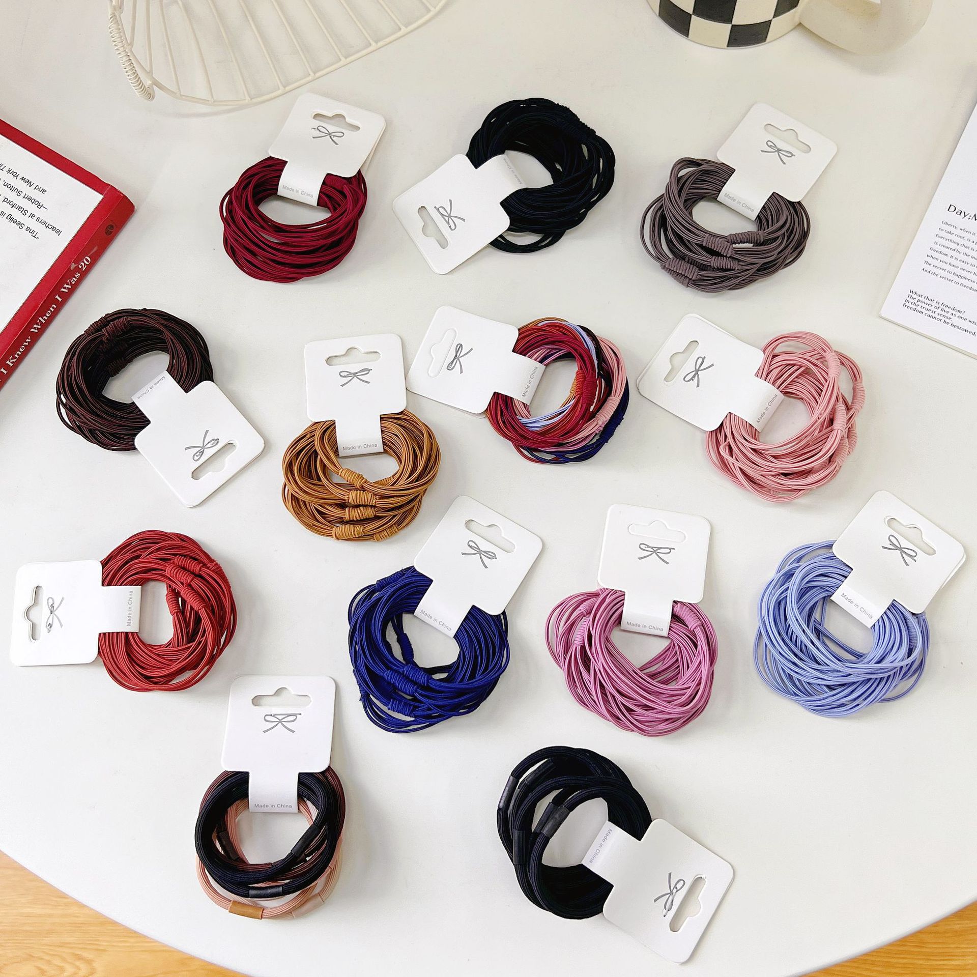 Korean version hair tie, popular online, high-elasticity adult hair tie, multi-strand hair band, basic, versatile, simple hair accessory, leather band pic 49