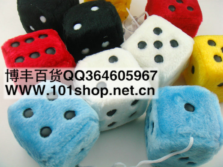 速卖通亚马逊wish跨境专供爆款毛绒色子汽车挂件骰子饰品车挂详情51