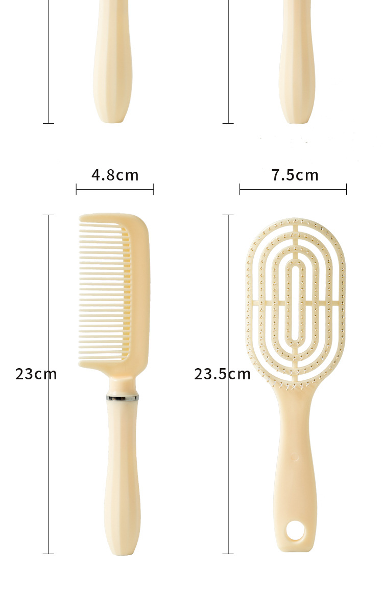 Airbag comb, portable for student dormitories, high appearance level, home massage curling, air cushion, milk yellow, fluffy long hair smoothing comb pic 8