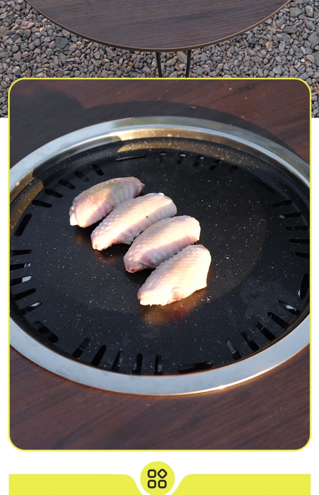 折叠围炉煮茶桌子烤火炉炭火炉家用庭院套装碳火煮茶炉户外烧烤桌详情12