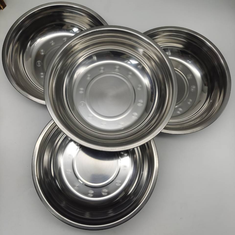 High-quality stainless steel basins, round soup basins, stainless steel tableware, vegetable basins, household stainless steel kitchenware, 2-yuan supply in Yiwu pic 30