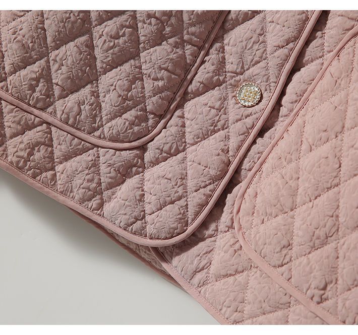 设计感菱形棉衣女V领轻薄好叠穿小香风棉服外套2022秋冬款详情18