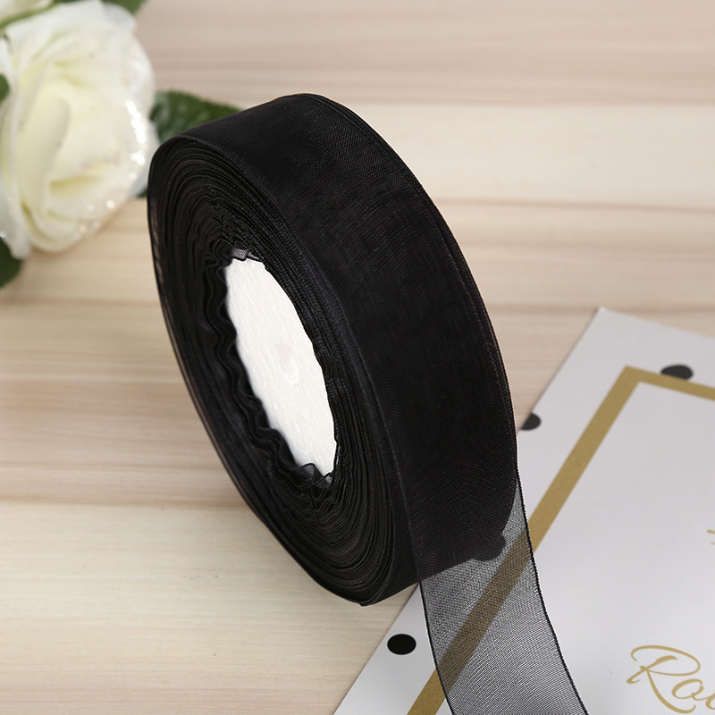 2.5cm ribbon DIY gift packaging tape, edge tape, red ribbon, silk ribbon, satin ribbon, wedding colorful ribbon pic 18