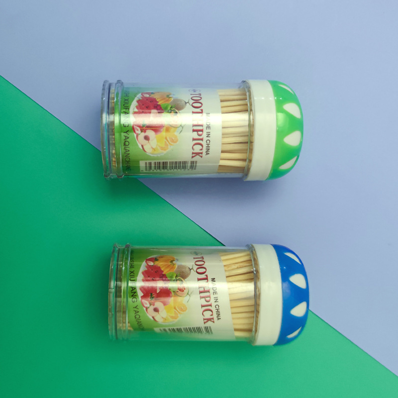 12瓶装一次性双头牙签雪花牙签筒 竹制牙签 地摊货源一元二元批发详情16