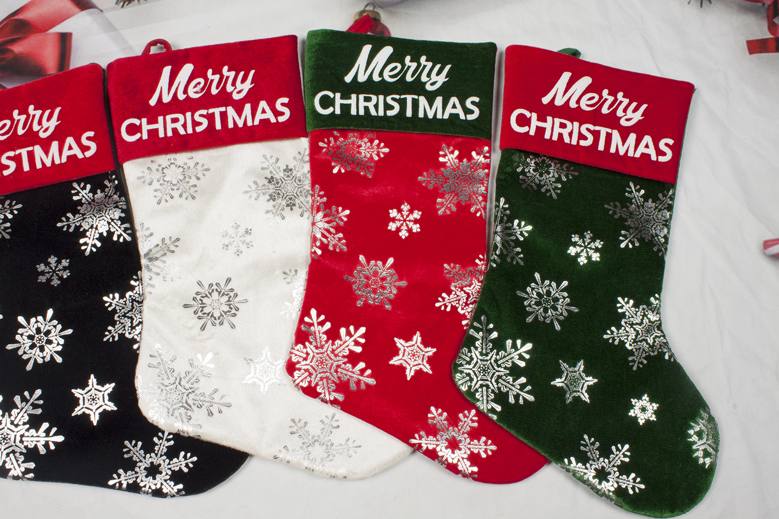 Gold-embossed snowflake socks, silver-embossed snowflake socks, Christmas socks, Christmas decorations, Christmas gift socks pic 130