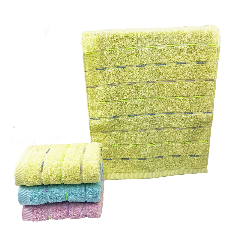 Wholesale of plain-colored adult household towels that absorb water and do not shed hair. Customized embroidered logos are supported pic 22