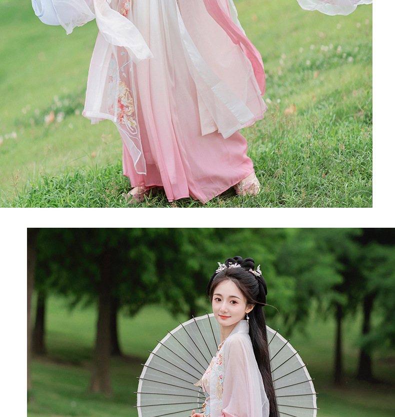 国潮醉梦夕风原创昭月诃子裙唐制齐胸汉服女大袖夏季新款仙气重工刺绣详情7