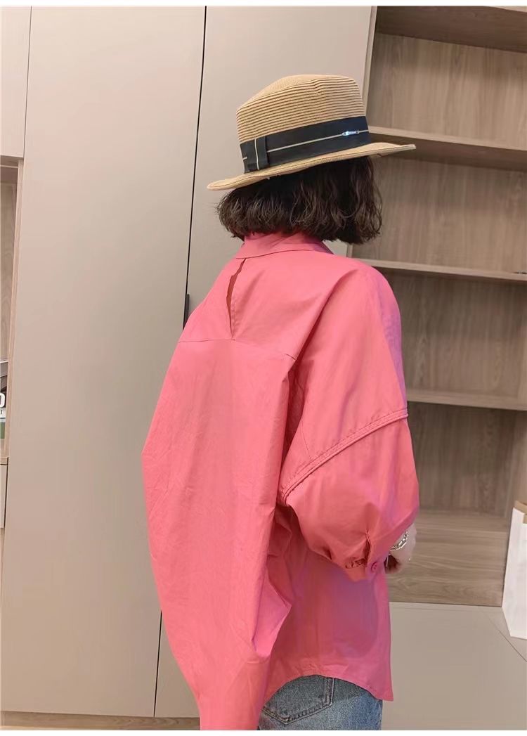 【仿棉】2022夏季后背镂空衬衫女士设计感时尚休闲洋气感上衣详情5