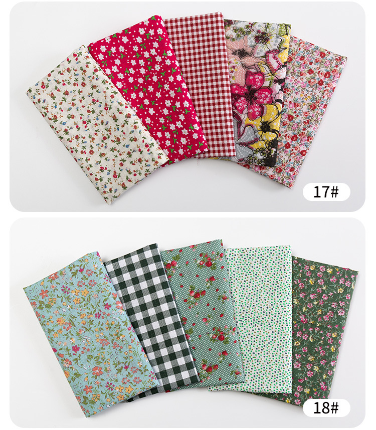 拼布布组纯棉平纹碎花布料 布头玩具碎花面料批发跨境diy手工拼布详情22